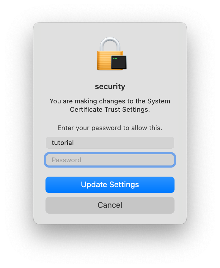 macOS Security Prompt